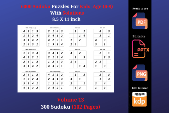 6000 Sudoku 4 X 4 for Kids Volume 13: A Strategic Resource for Digital Creators