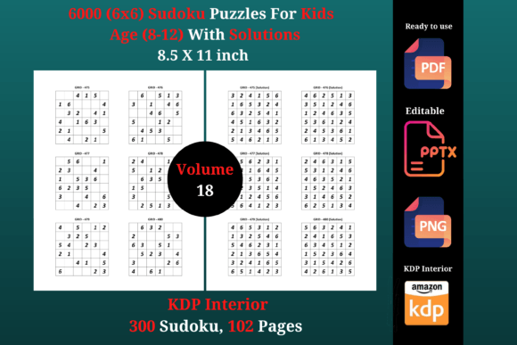 A Strategic Resource for Engaging Young Minds: The Value of 6000 Sudoku 6 X 6 for Kids Volume 18