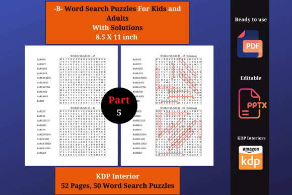 Exploring Words Beginning with B: Your Guide to B Word Search Puzzles for KDP Part 5