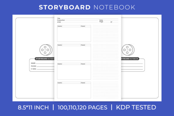 Film Storyboard Notebook: The KDP Interior for Visual Planning