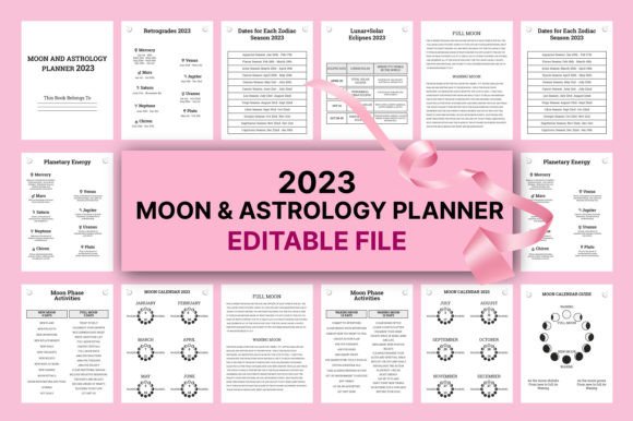 The Editable 2023 Moon Astrology Planner: A Tool for Modern Intentionality