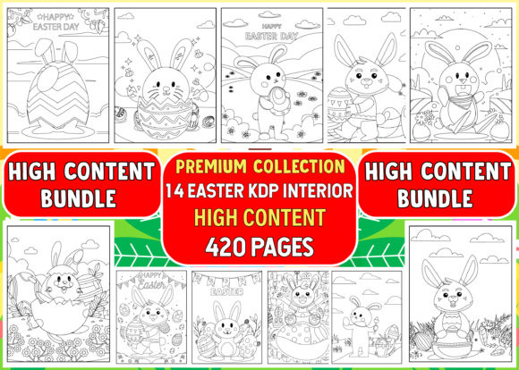 The Ultimate Resource for Crafting Easter Coloring Books: Your Guide to the 14 Easter KDP Interior Bundle