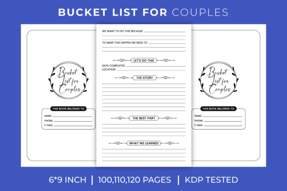 What Makes a Bucket List for Couples KDP Interior Stand Out
