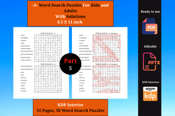 Word Search Puzzles for KDP Part 5: A Practical Resource for Creators and Learners