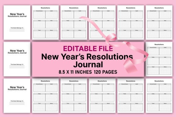 Your Blueprint for a Fresh Start: Editable New Years Resolutions for KDP