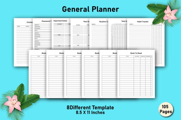 Your Digital Blueprint for a Productive Year: The Editable General Planner for KDP