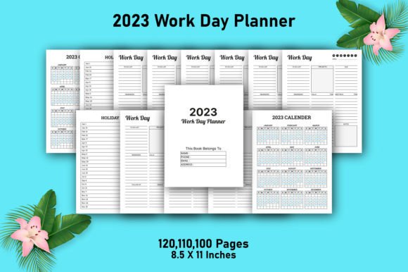 Your Essential Partner for the 2023 Work Year: The Editable 2023 Work Day Planner for KDP