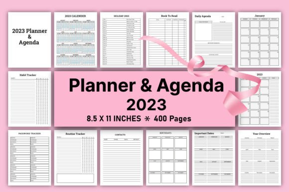 Your Ultimate Productivity Companion: The Editable Planner Agenda 2023 for KDP